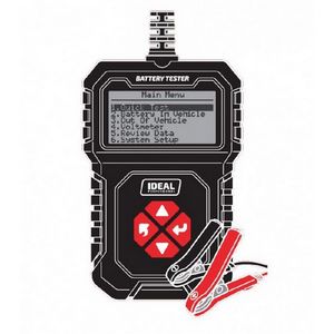 Digital battery tester, 12V, 100-2000 EN, supported battery types: AGM, EFB, GEL, WET, charging system test, starter test