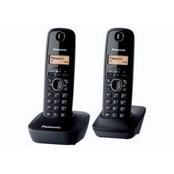 Panasonic Cordless KX-TG1612FXH, Black, Caller ID, Wireless connection, Phonebook capacity 50 entries, Built-in display, Conference call