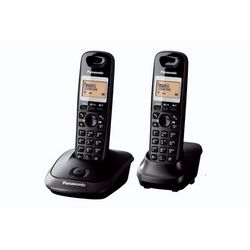 Cordless phone Panasonic KX-TG2512FXT black, Caller ID, Wireless connection, Phonebook capacity 50 entries, Conference call, Built-in display, Speakerphone