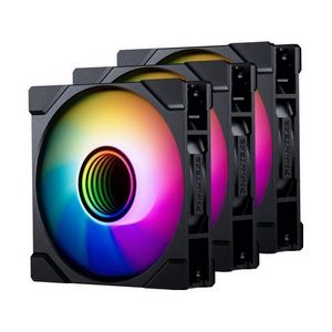 PHANTEKS M25 Gen2 PWM D-RGB Lüfter, 3er-Pack - Reverse Blade, 120mm, schwarz