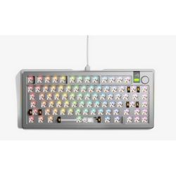 Glorious GMMK 3 Pro 75% custom gaming keyboard barebone, ANSI layout, silver