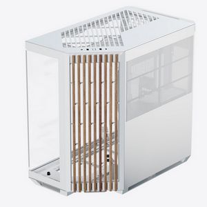 Computer case APNX V1 PC-Gehäuse, Midi-Tower, ATX, Tempered Glass - Wood, white