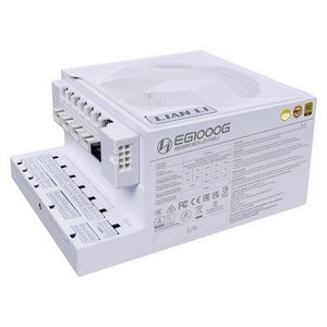 Lian Li EDGE GOLD 1000 80 PLUS Gold Power Supply, PCIe 5.1, ATX 3.1 - 1.000 Watt, white, incl. USB Hub