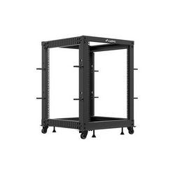 Open Rack 19" 15U 600x600-1100 adjustable black LANBERG