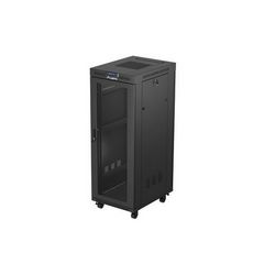 SZAFA INSTALACYJNA RACK STOJĄCA 19" 32U 600X800 CZARNA DRZWI PERFOROWANE LCD LANBERG (FLAT PACK)