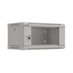 Wall-mount 19" 4U 540X350 grey rack cabinet with glass door Lanberg (flat pack)