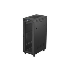 Rack installation cabinet standing 19" 32U 600x1000 black perforated door LCD Lanberg (Flat Pack)