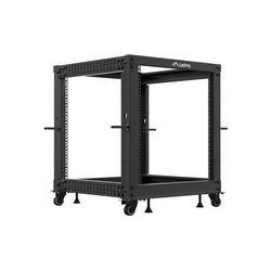 OPEN RACK 19" 12U 600X600-1100 REGULOWANY CZARNY LANBERG
