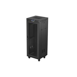 SZAFA INSTALACYJNA RACK STOJĄCA 19" 32U 600X600 CZARNA DRZWI PERFOROWANE LCD LANBERG (FLAT PACK)