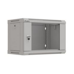 Rack mounting cabinet 19" 6U 540x350 grey with glass door Lanberg (Flat Pack)