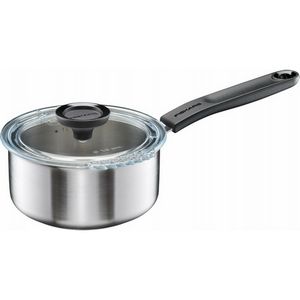 Saucepan 1.5L stainless steel with lid Functional