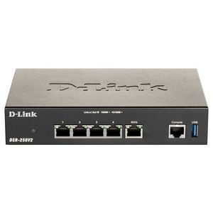 D-Link DSR-250V2 wireless router Gigabit Ethernet Black