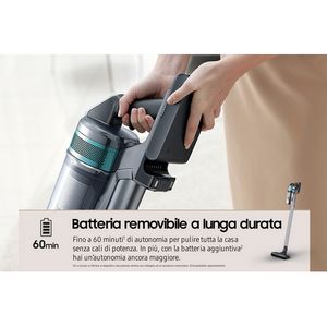 Samsung VS20B75AGR1 2-in-1 stick vacuum Battery Dry Bagless 550 W Black, Mint colour