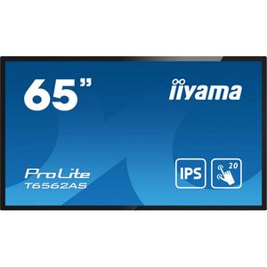 iiyama T6562AS-B1 Signage Display Interactive flat panel 163.8 cm (64.5") IPS 500 cd/m² 4K Ultra HD Black Touchscreen Built-in processor Android 8.0 24/7