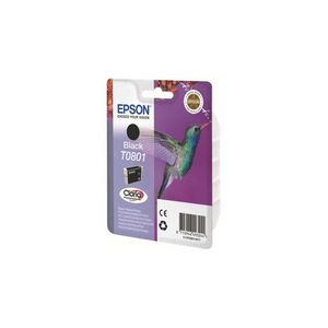Epson Tinte 5LB T0801 ink cartridge black standard capacity 7.4ml 330 pages 1-pack blister without alarm