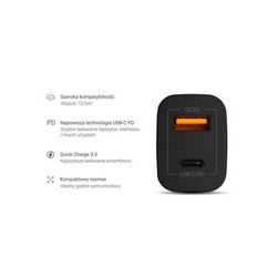 Punjač za mobilne uređaje GREEN CELL CAD33 (crna, unutarnja upotreba)