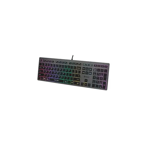 Tipkovnica A4TECH FSTYLER FX60H (neonsko pozadinsko osvjetljenje, USB, QWERTY, crna, siva)