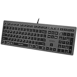 Tipkovnica A4TECH FSTYLER FX60H (bijelo pozadinsko svjetlo, USB, QWERTY, crna, siva)