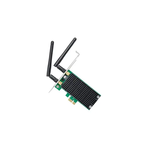 AC1200 Wi-Fi PCI Express Adapter, 867Mbps at 5GHz + 300Mbps at 2.4GHz, Beamforming, 2X2 MIMO, Heat Sink, Two detachable antennas