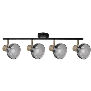 Activejet LISA double black and gold ceiling wall light strip E14 wall lamp for living room
