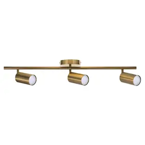 Activejet SPECTRA triple gold ceiling wall lamp strip spotlight GU10 for living room