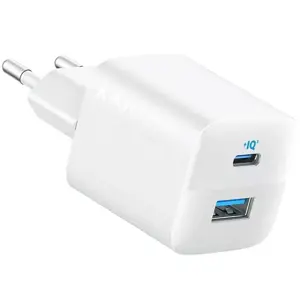 Adapter ANKER 323, 33W, 1xUSB-C, 1xUSB-A, PowerIQ 3.0, bijeli