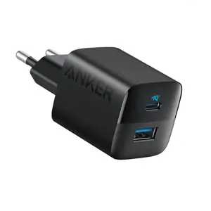 Adapter ANKER 323, 33W, 1xUSB-C, 1xUSB-A, PowerIQ 3.0, crni