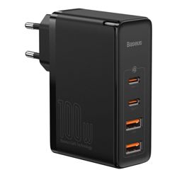 Adapter BASEUS GaN2 Pro Quick Charger 100W, 2x USB-A, 2x USB-C, Black, CCGAN2P-L01