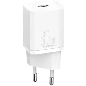 Adapter BASEUS Mini GaN5 Fast Charger 30W, USB-C, White, CCGN070502