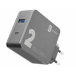 Adapter CELLULARLINE 2 port USB i Type C + kabel