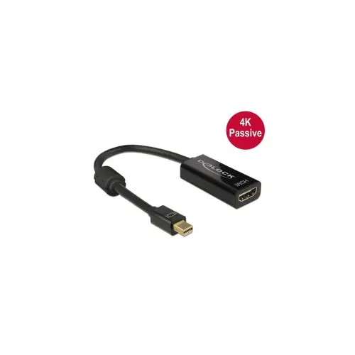 Adapter DELOCK, mini DP 1.2 (M) na HDMI (Ž), crni, blister