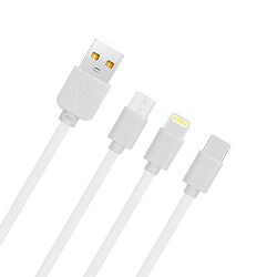 Adapter HYTECH HY-X117, 3u1, USB- C, micro, 8-pin