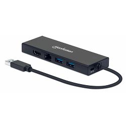 Adapter MANHATTAN multiport - 3.1 crni