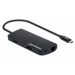 Adapter MANHATTAN multiport USB-C - 3.1 crni