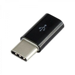 Adapter SBOX micro USB 2.0 - type C crni