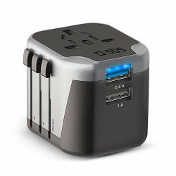 Adapter SBS International Universal x2 USB 2.1 A crna