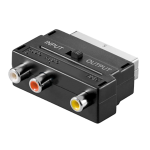 Adapter SCART 3 x RCA (činč) s prekidačem