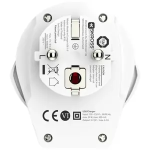 Adapter SKROSS WORLD to EU + USB-A