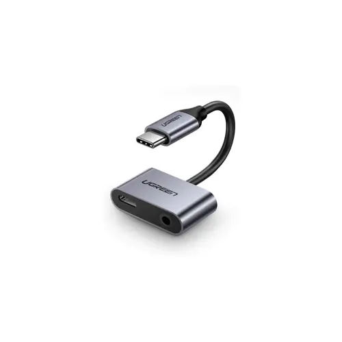 Adapter UGREEN, Type C (M) na 3.5mm Audio+ Type C (Ž), sivi