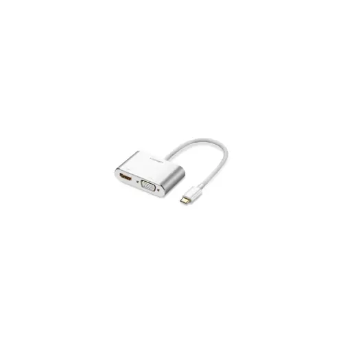 Adapter UGREEN, Type C na HDMI, VGA, bijeli