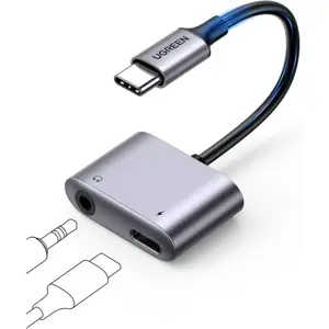 Adapter za slušalice i punjač UGREEN 2 u 1 (USB C na 3,5 mm)