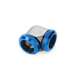 Adapter za tvrdu cijev BITSPOWER model 90 stupnjeva 16mm OD do 16mm OD (sjajno crna/plava)