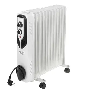 Adler | Oil-Filled Radiator | AD 7817 | Oil Filled Radiator | 2500 W | Number of power levels 3 | Suitable for rooms up to  m2 | White