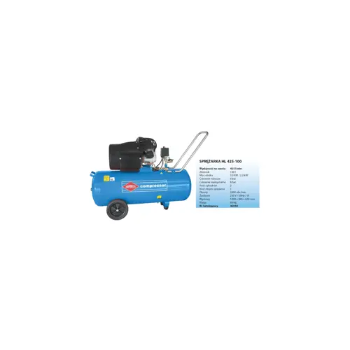Uljeni kompresor AIRPRESS HL425-100 "V-ka" (100L, protok 425 l/min, pritisak 8 BAR)