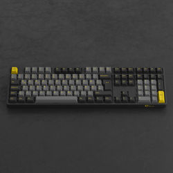 Gaming tipkovnica AKKO Black & Gold 5108B Plus (RGB, V3 Cream Blue Pro Switch, crna, ISO (UK), bežična)