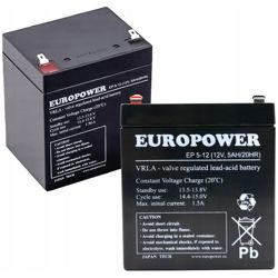 Akumulatorska Baterija EUROPOWER EP Series AGM 12V 5Ah T1 (Vijek trajanja 6-9 godina)