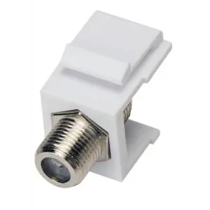 Alantec Adapter typu keystone ze złączem F, kolor biały (MKA-F-B-CON-F)