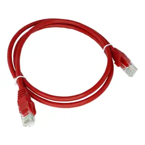 Alantec KKU5CZA1 networking cable Red 0.25 m Cat5e U/UTP (UTP)
