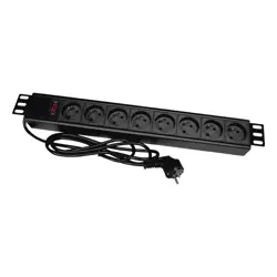 Alantec PZ081U3M power extension 3 m 8 AC outlet(s) Indoor Black