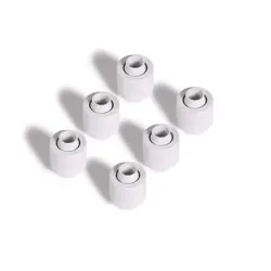 Gromet za pričvršćivanje ALPHACOOL Icicle 13/10 mm G1/4, 6-Pack (bijela)
